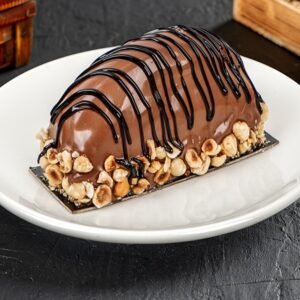 Chocolate banana cake slice