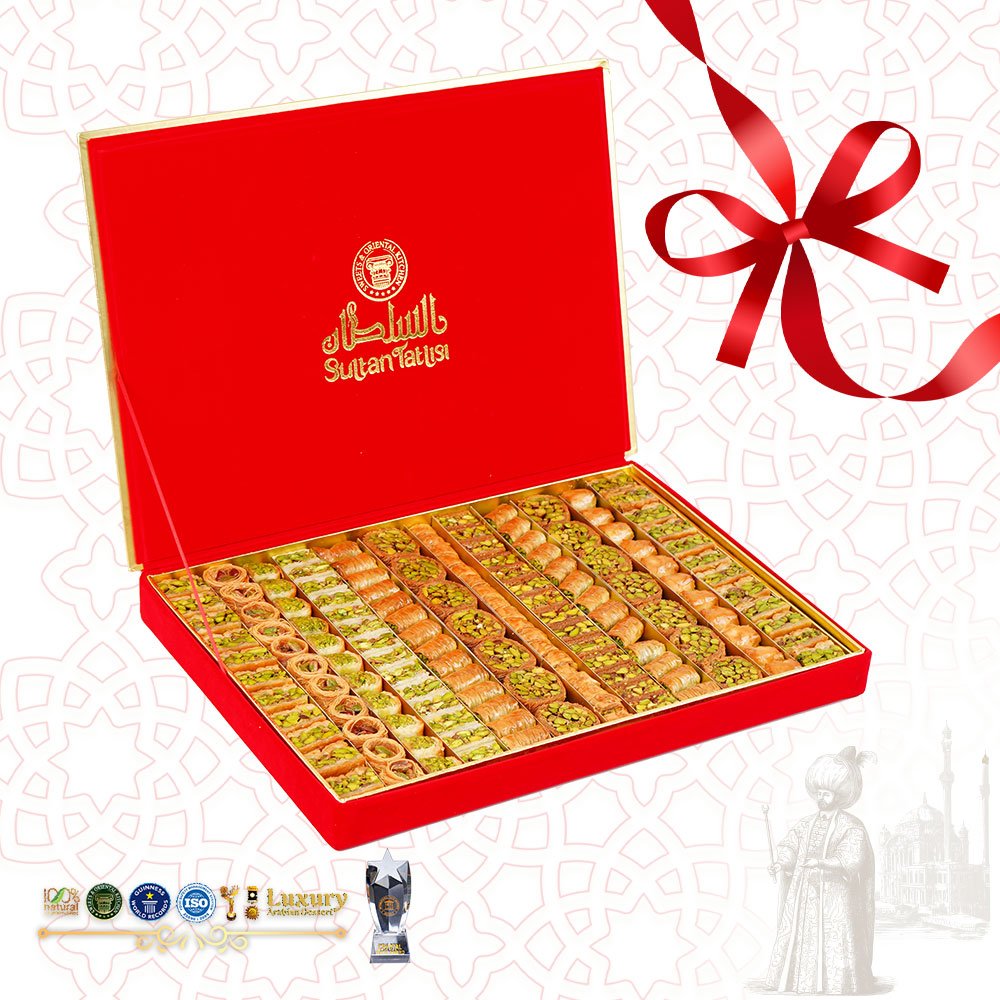 حلو عربي مشكل علبة مخمل 1600غ