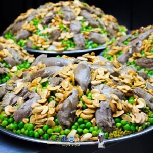 One plate of Mansaf, firik and lamb for 10 people